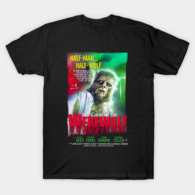 Curse of the Werewolf alternative movie poster T-Shirt by UnlovelyFrankenstein